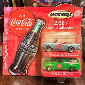 Matchbox 1950s Coca-Cola Coke Collection Die-Cast 1957 Chevrolet Bel Air Convert